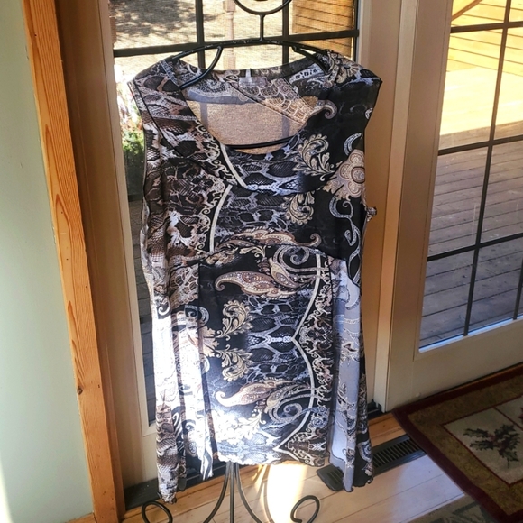 Vine Street Sleeveless Collared Multicolored Sz. XL Dress Or Tunic - Picture 1 of 7